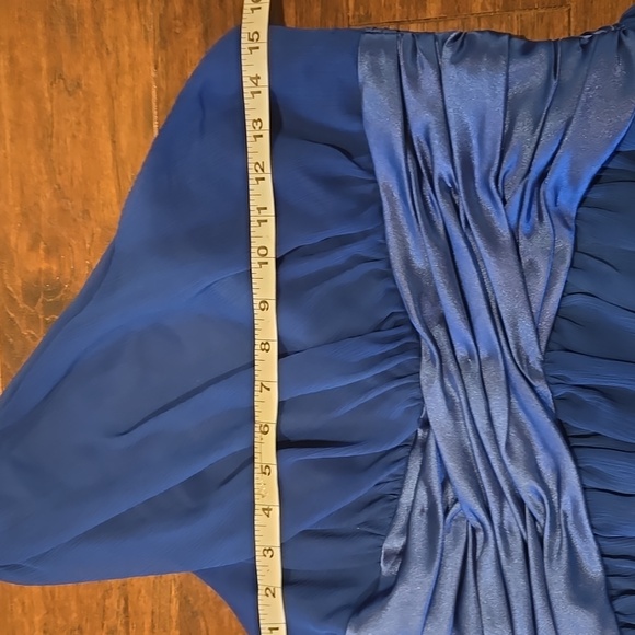 London Times Royal Blue One Sboulder Dress - Picture 3 of 9